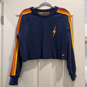 Aviator Nation Bolt Cropped Classic Crewneck